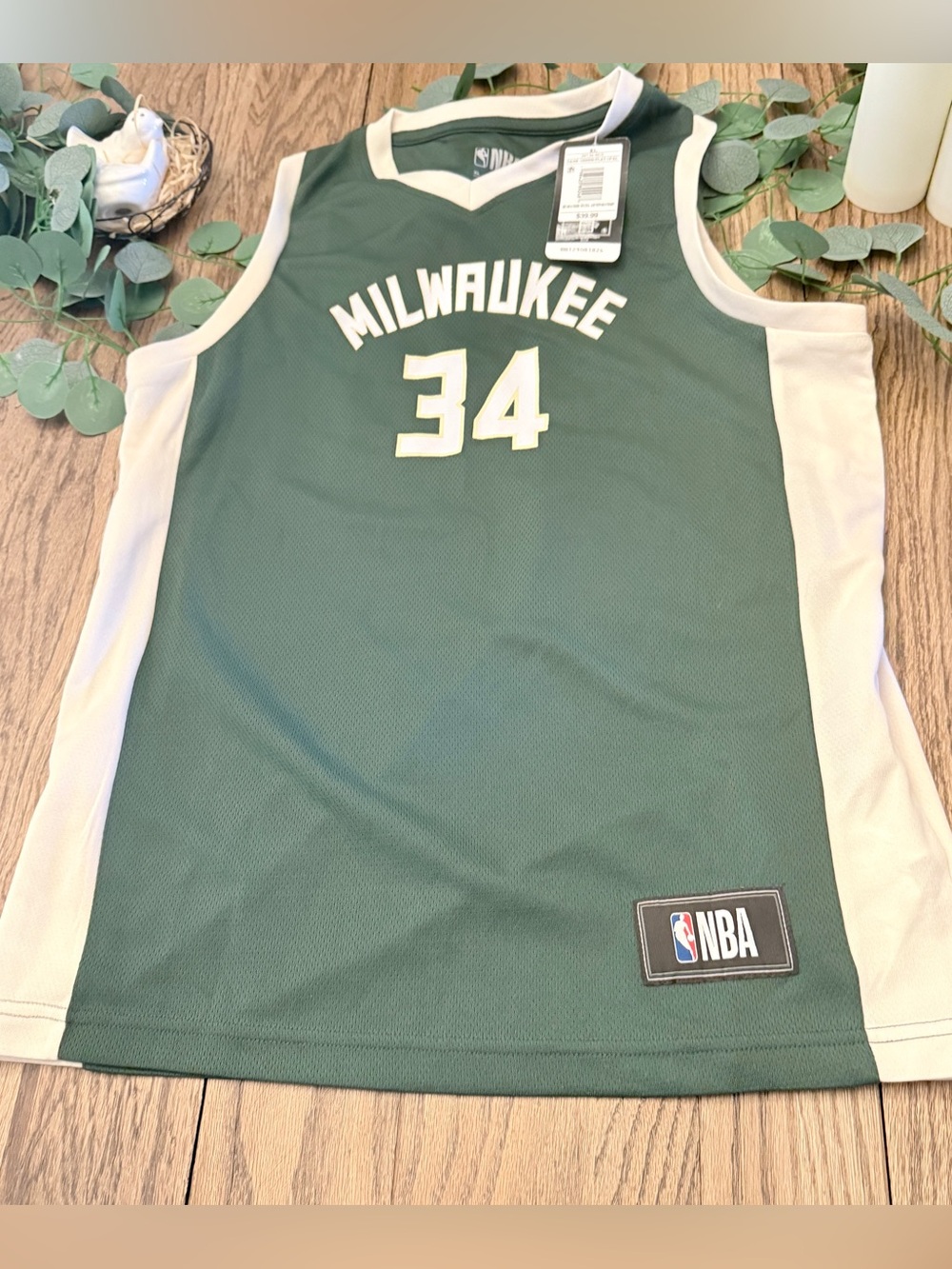 Nike Milwaukee 34 Antetokounmpo Basketball Jersey Icon Edition Boys XL NBA EE